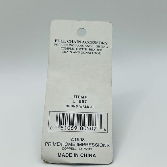 Vintage Harbor Breeze Fans Lighting Pull Chain Brass Walnut Long NEW In Package - Picture 2 of 2